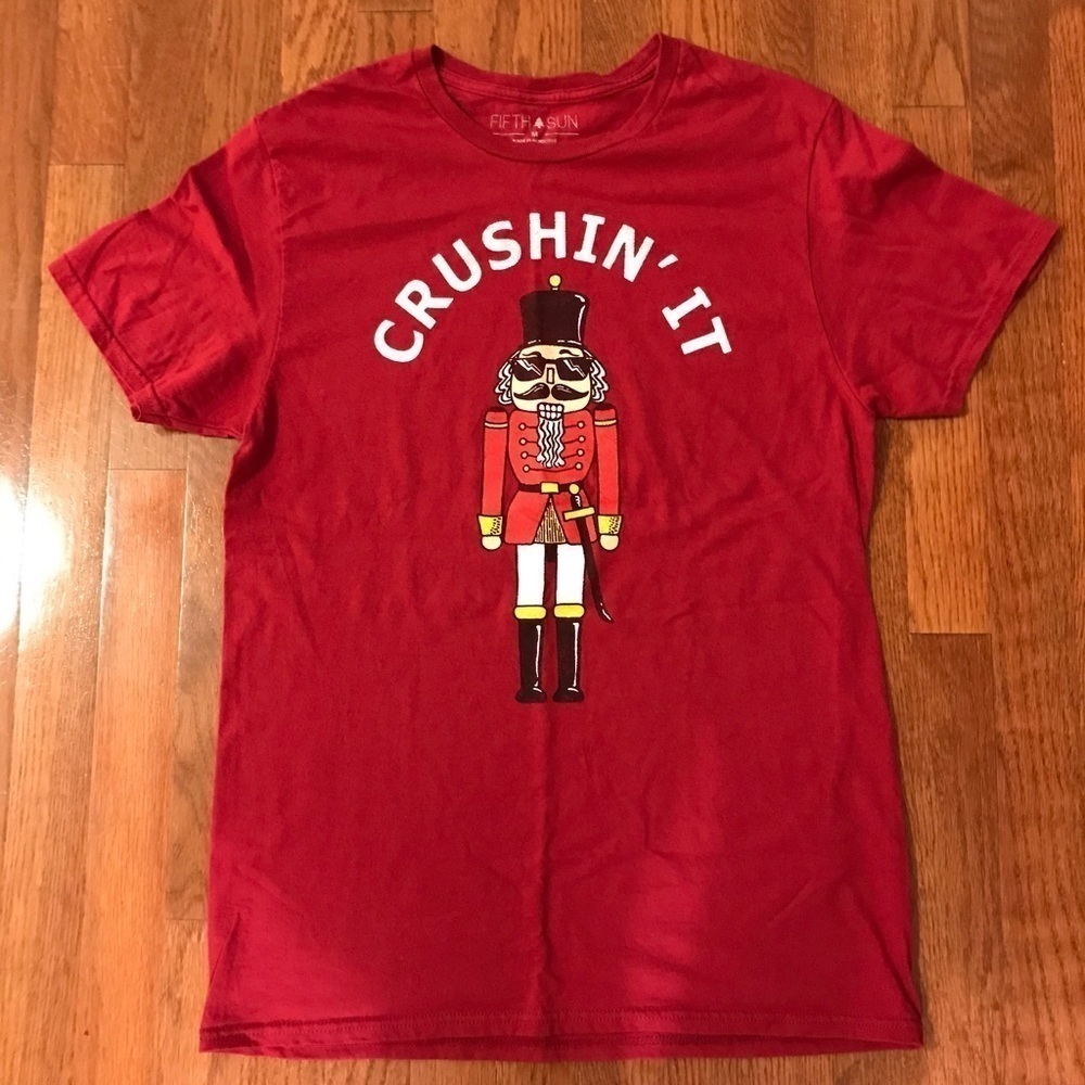 NUTCRACKER HUMOR RED SHIRT HOLIDAY DECEMBER